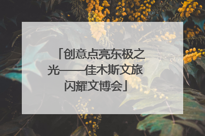 创意点亮东极之光——佳木斯文旅闪耀文博会