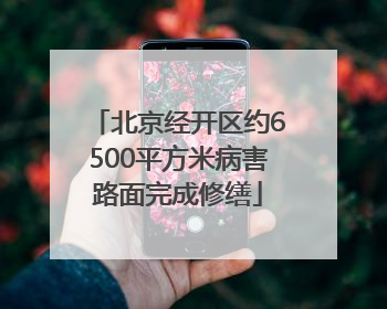 北京经开区约6500平方米病害路面完成修缮