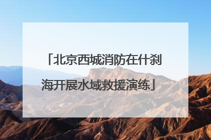 北京西城消防在什刹海开展水域救援演练