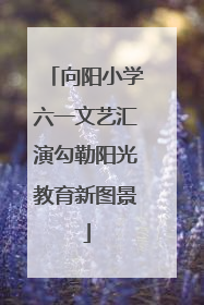 向阳小学六一文艺汇演勾勒阳光教育新图景