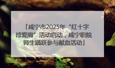 咸宁市2025年“红十字博爱周”活动启动，咸宁职院师生踊跃参与献血活动