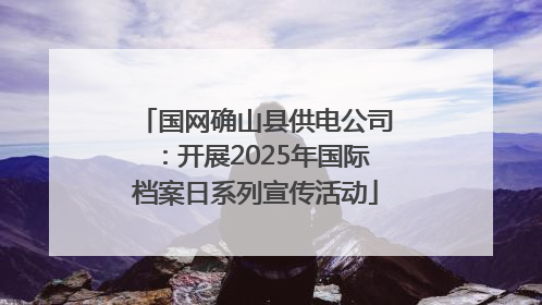 国网确山县供电公司：开展2025年国际档案日系列宣传活动