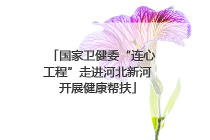 国家卫健委“连心工程”走进河北新河开展健康帮扶