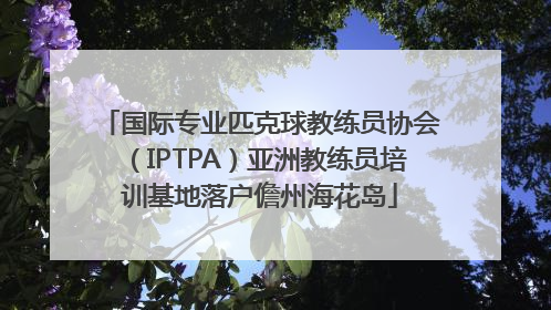 国际专业匹克球教练员协会（IPTPA）亚洲教练员培训基地落户儋州海花岛