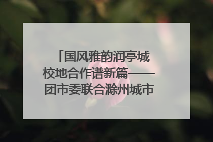 国风雅韵润亭城 校地合作谱新篇——团市委联合滁州城市职业学院助力传统文化“破圈”绽放