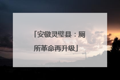 安徽灵璧县：厕所革命再升级