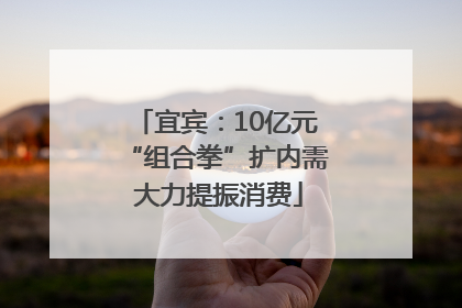 宜宾：10亿元“组合拳”扩内需 大力提振消费