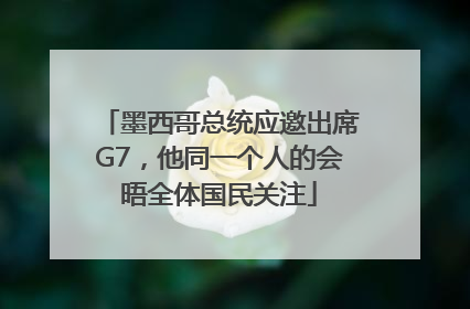 墨西哥总统应邀出席G7，他同一个人的会晤全体国民关注