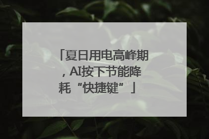 夏日用电高峰期，AI按下节能降耗“快捷键”