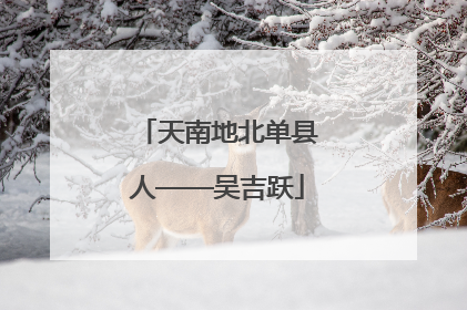 天南地北单县人——吴吉跃