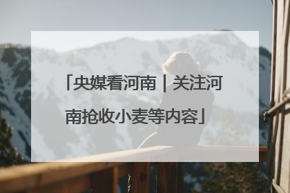 央媒看河南｜关注河南抢收小麦等内容