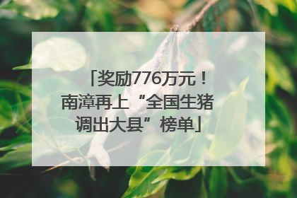 奖励776万元！南漳再上“全国生猪调出大县”榜单