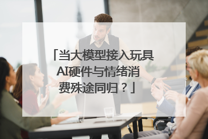 当大模型接入玩具 AI硬件与情绪消费殊途同归？