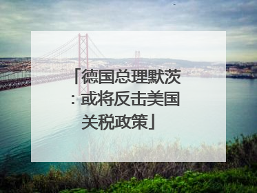 德国总理默茨：或将反击美国关税政策