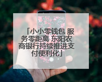 小小零钱包 服务零距离 东阳农商银行持续推进支付便利化