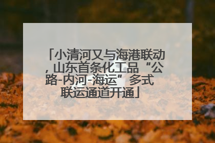 小清河又与海港联动，山东首条化工品“公路-内河-海运”多式联运通道开通