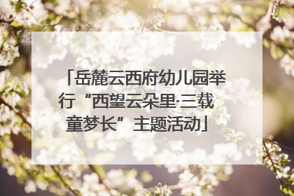 岳麓云西府幼儿园举行“西望云朵里·三载童梦长”主题活动