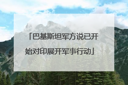 巴基斯坦军方说已开始对印展开军事行动