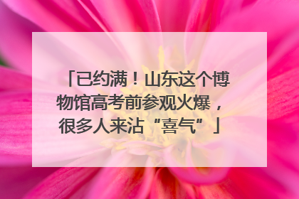 已约满！山东这个博物馆高考前参观火爆，很多人来沾“喜气”