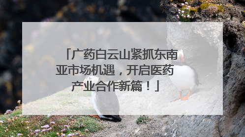广药白云山紧抓东南亚市场机遇，开启医药产业合作新篇！