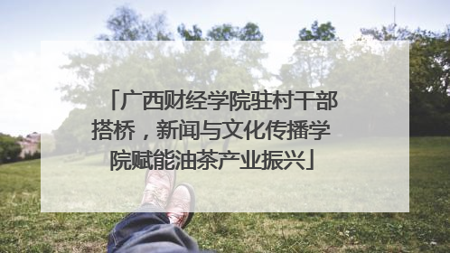 广西财经学院驻村干部搭桥，新闻与文化传播学院赋能油茶产业振兴