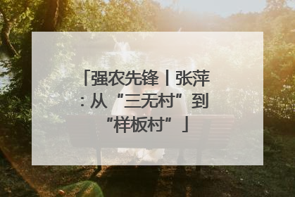 强农先锋丨张萍：从“三无村”到“样板村”