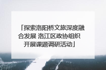 探索洛阳桥文旅深度融合发展 洛江区政协组织开展课题调研活动