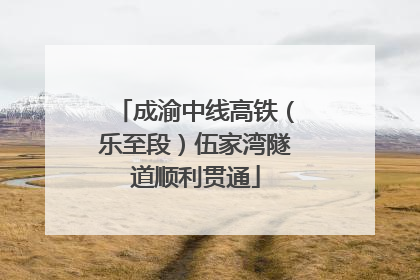 成渝中线高铁（乐至段）伍家湾隧道顺利贯通
