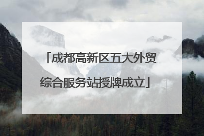 成都高新区五大外贸综合服务站授牌成立