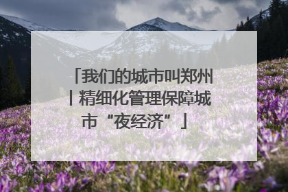 我们的城市叫郑州丨精细化管理保障城市“夜经济”