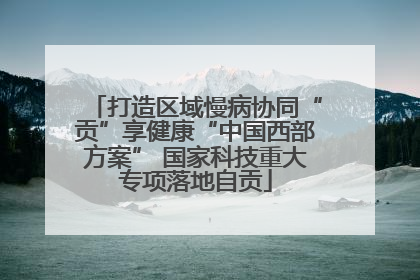 打造区域慢病协同“贡”享健康“中国西部方案” 国家科技重大专项落地自贡