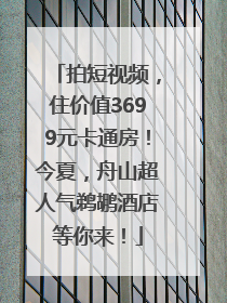 拍短视频，住价值3699元卡通房！今夏，舟山超人气鹈鹕酒店等你来！