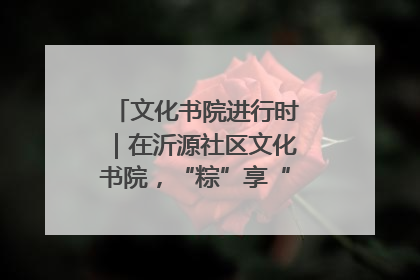 文化书院进行时｜在沂源社区文化书院，“粽”享“端午”美好时光