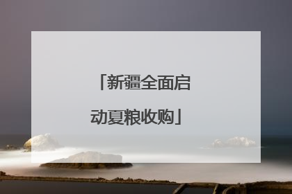 新疆全面启动夏粮收购