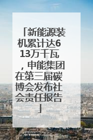 新能源装机累计达613万千瓦，申能集团在第三届碳博会发布社会责任报告