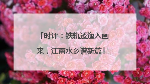 时评：铁轨逶迤入画来，江南水乡谱新篇