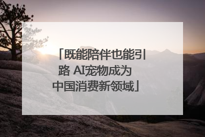 既能陪伴也能引路 AI宠物成为中国消费新领域