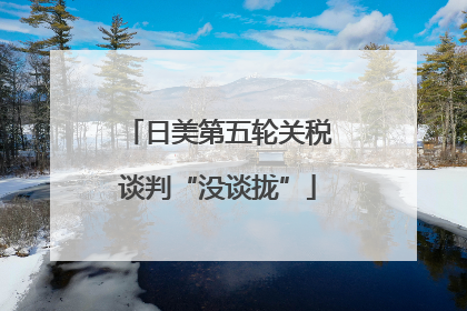 日美第五轮关税谈判“没谈拢”
