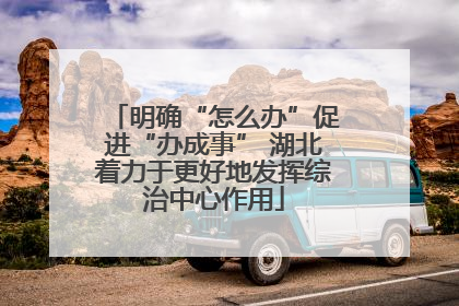 明确“怎么办”促进“办成事” 湖北着力于更好地发挥综治中心作用