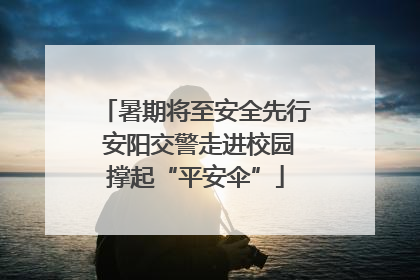 暑期将至安全先行 安阳交警走进校园撑起“平安伞”