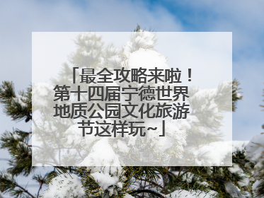 最全攻略来啦！第十四届宁德世界地质公园文化旅游节这样玩~