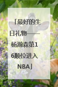 最好的生日礼物——杨瀚森第16顺位进入NBA