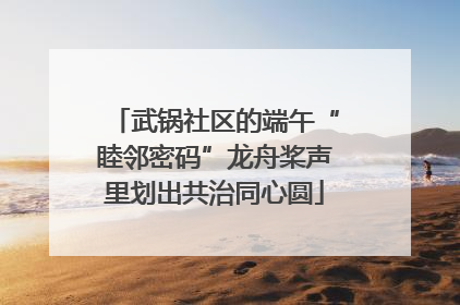 武锅社区的端午“睦邻密码”龙舟桨声里划出共治同心圆
