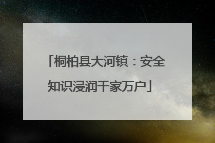 桐柏县大河镇：安全知识浸润千家万户
