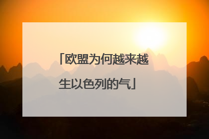 欧盟为何越来越生以色列的气