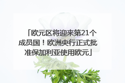 欧元区将迎来第21个成员国！欧洲央行正式批准保加利亚使用欧元