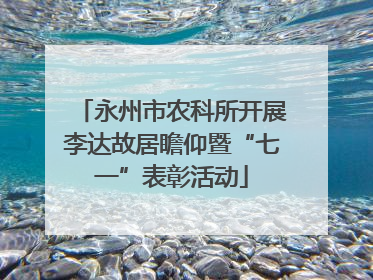 永州市农科所开展李达故居瞻仰暨“七一”表彰活动