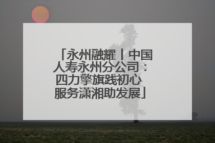 永州融耀丨中国人寿永州分公司：四力擎旗践初心 服务潇湘助发展
