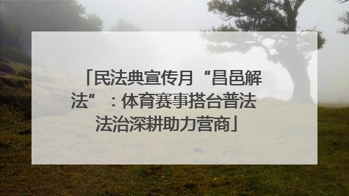 民法典宣传月“昌邑解法”：体育赛事搭台普法 法治深耕助力营商