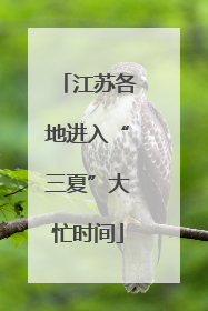 江苏各地进入“三夏”大忙时间